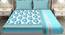 Flory Bedsheet Set (Blue, King Size) by Urban Ladder - Cross View Design 1 - 395338