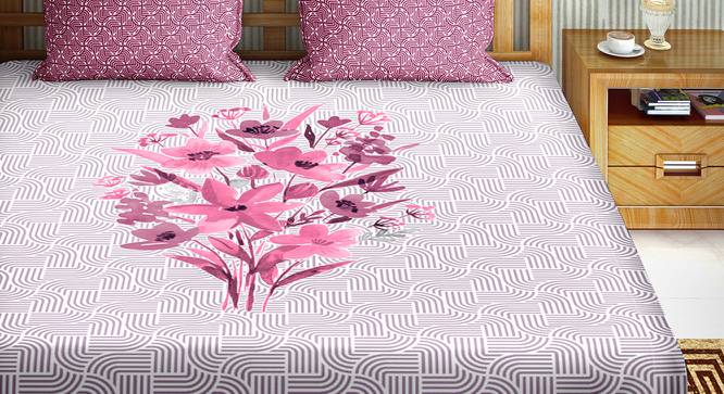 Bristol Bedsheet Set (Pink, King Size) by Urban Ladder - Front View Design 1 - 395534