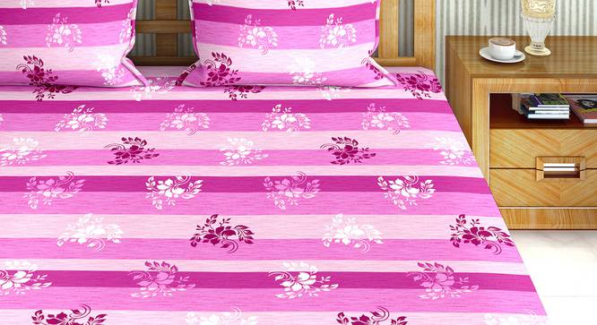 Jaxen Bedsheet Set (Pink, King Size) by Urban Ladder - Front View Design 1 - 395597