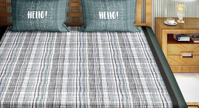 Laurelle Bedsheet Set (Green, King Size) by Urban Ladder - Front View Design 1 - 395718