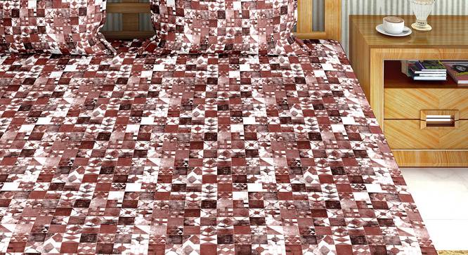 Kenley Bedsheet Set (Brown, King Size) by Urban Ladder - Front View Design 1 - 395721