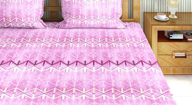 Jaxen Bedsheet Set (Pink, King Size) by Urban Ladder - Front View Design 1 - 395893