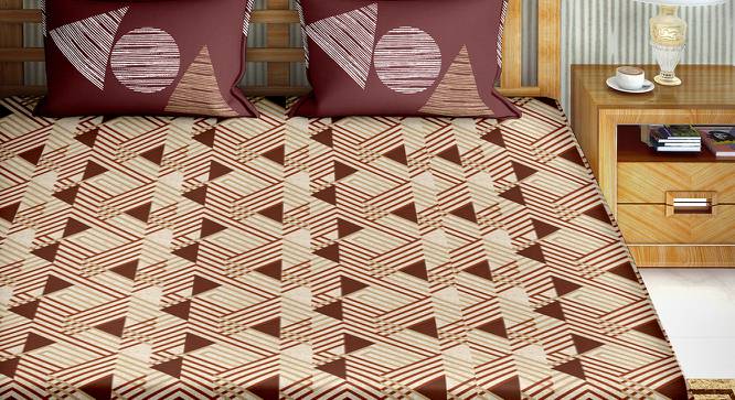 Zahrah Bedsheet Set (Brown, King Size) by Urban Ladder - Front View Design 1 - 395948