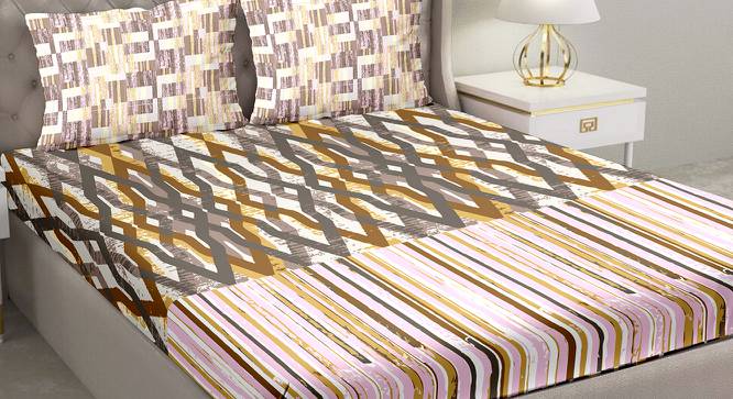 Flossie Bedsheet Set (Pink, King Size) by Urban Ladder - Front View Design 1 - 395949