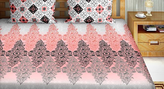 Ansley Bedsheet Set (Pink, King Size) by Urban Ladder - Front View Design 1 - 395998