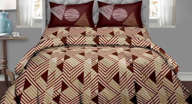 Amnesty Bedding Set (Brown, King Size) by Urban Ladder - Front View Design 1 - 396033