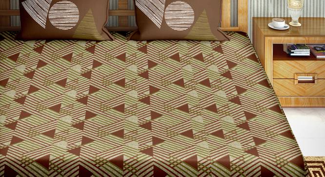 Zahrah Bedsheet Set (Green, King Size) by Urban Ladder - Front View Design 1 - 396161