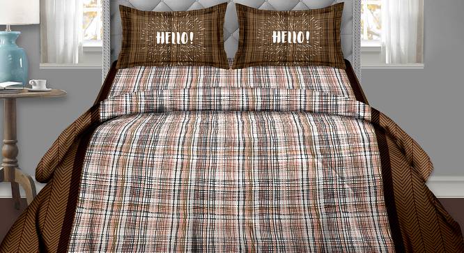 Orval Bedding Set (Brown, King Size) by Urban Ladder - Front View Design 1 - 396165