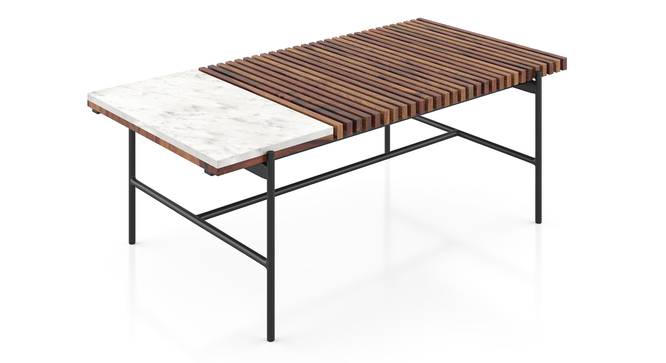 Lopez Coffee Table (Teak Finish, Black) by Urban Ladder - Front View Design 1 - 396668