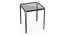 Joyce Glass Top Balcony Table (Black) by Urban Ladder - Front View Design 1 - 396683