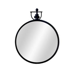 Wall Mirrors Design Gilford Wall Mirror (Black, Simple Configuration, Oval Mirror Shape)