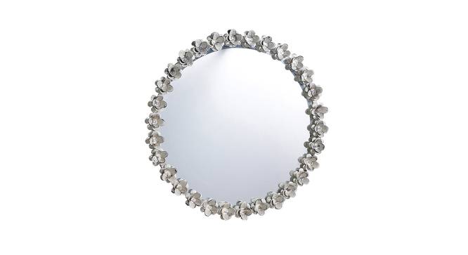 Annett Wall Mirror (White, Round Mirror Shape, Simple Configuration) by Urban Ladder - Front View Design 1 - 396721