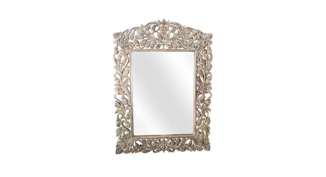 Carrie Wall Mirror (White, Simple Configuration, Rectangle Mirror Shape) by Urban Ladder - Front View Design 1 - 396735