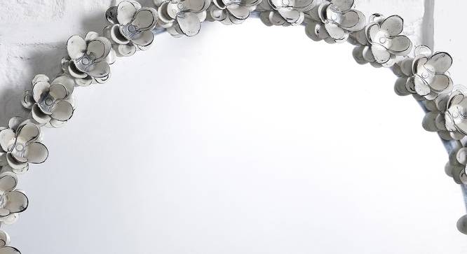 Annett Wall Mirror (White, Round Mirror Shape, Simple Configuration) by Urban Ladder - Cross View Design 1 - 396747