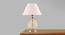 Glitz Table Lamp (White Shade Colour, Cotton Shade Material, Transparent & Nickel) by Urban Ladder - Front View Design 1 - 397819