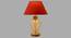 Kristeva Table Lamp (Cotton Shade Material, Maroon Shade Colour, Transparent & Brown) by Urban Ladder - Design 1 Side View - 397838