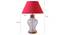 Kristeva Table Lamp (Cotton Shade Material, Maroon Shade Colour, Transparent & Brown) by Urban Ladder - Design 1 Dimension - 397865