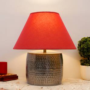 Malana table lamp maroon antique brass lp