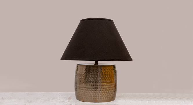 Malana Table Lamp (Antique Brass, Black Shade Colour, Cotton Shade Material, Medium Size) by Urban Ladder - Cross View Design 1 - 397880