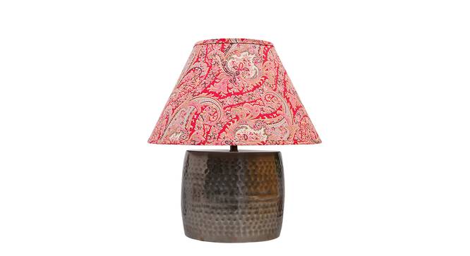 Malana Table Lamp (Antique Brass, Cotton Shade Material, Medium Size, Pairy Print Shade Colour) by Urban Ladder - Cross View Design 1 - 397918