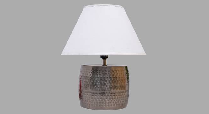 Malana Table Lamp (Antique Brass, White Shade Colour, Cotton Shade Material, Medium Size) by Urban Ladder - Cross View Design 1 - 397963