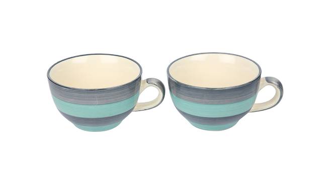 Audley Soup Bowl Set of 2 (Blue & Grey) by Urban Ladder - Front View Design 1 - 398061
