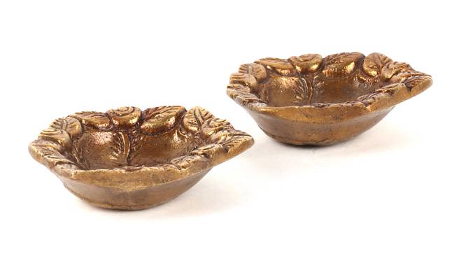 Bhamini Showpiece Set of 2 (Brown) by Urban Ladder - Front View Design 1 - 398069