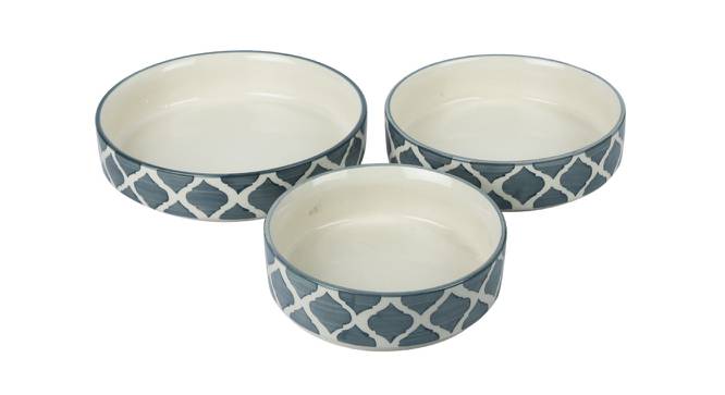 Carden Serving Bowl Set of 3 (Grey) by Urban Ladder - Front View Design 1 - 398148