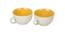 Charlton Soup Bowl Set of 2 (White & Yellow) by Urban Ladder - Front View Design 1 - 398243