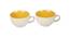 Charlton Soup Bowl Set of 2 (White & Yellow) by Urban Ladder - Cross View Design 1 - 398260