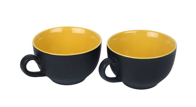 Dawsen Soup Bowl Set of 2 (Yellow & Black) by Urban Ladder - Front View Design 1 - 398338