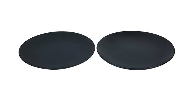 Gerry Dinner Plates Set of 2 (Black) by Urban Ladder - Front View Design 1 - 398431