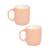 Madeleine set of 2 peach mugs lp