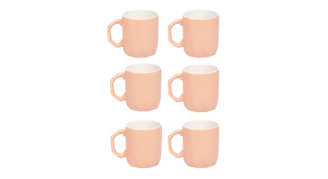Madeleine Mug Set (Peach, Set of 6 Set) by Urban Ladder - Front View Design 1 - 398617