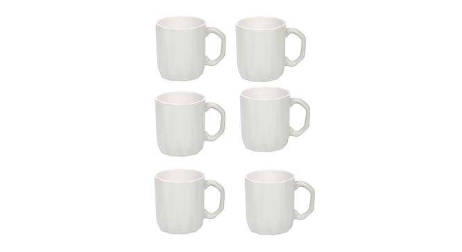 Madeleine Mug Set (White, Set of 6 Set) by Urban Ladder - Front View Design 1 - 398623
