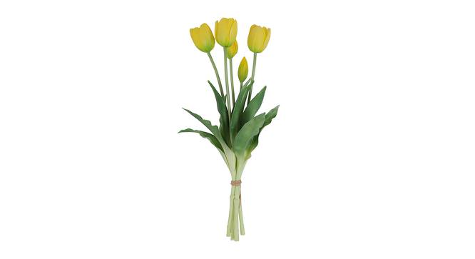 Ransome Artificial Flower Set of 5 (Yellow) by Urban Ladder - Front View Design 1 - 398691