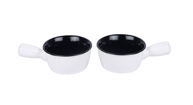 Sinclair Chutney Bowl Set of 2 (Black & White) by Urban Ladder - Front View Design 1 - 398701