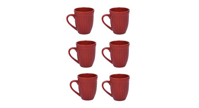 Raelyn Mug Set (Red, Set of 6 Set) by Urban Ladder - Front View Design 1 - 398708