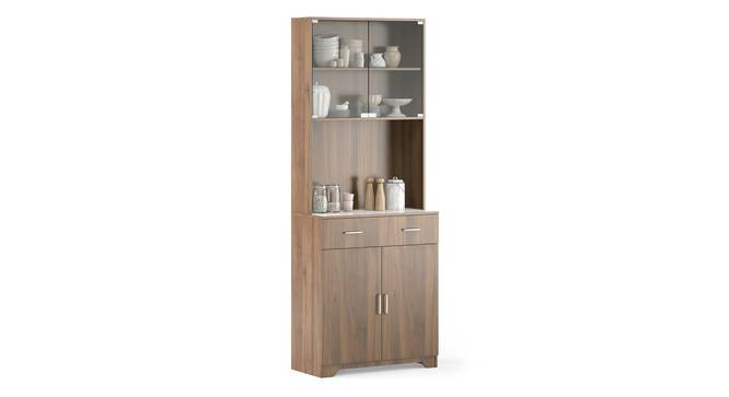 Hubert 4 Door Tall Display Cabinet (Warm Walnut Finish) by Urban Ladder - Front View Design 1 - 398830