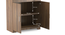 Hubert 4 Door Tall Display Cabinet (Warm Walnut Finish) by Urban Ladder - Image 1 Design 1 - 398852