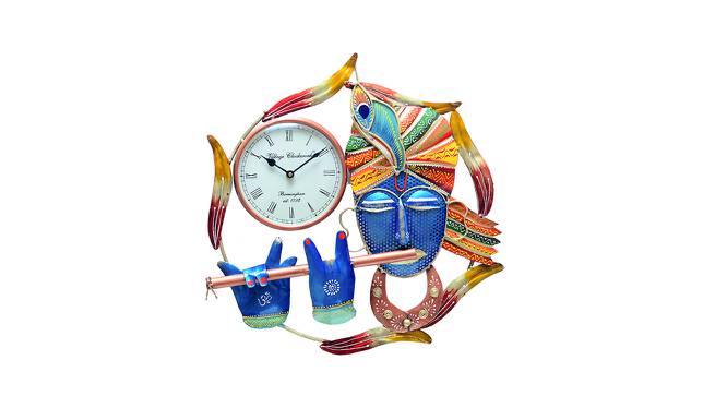 Averie Wall Clock (Blue) by Urban Ladder - Front View Design 1 - 399515
