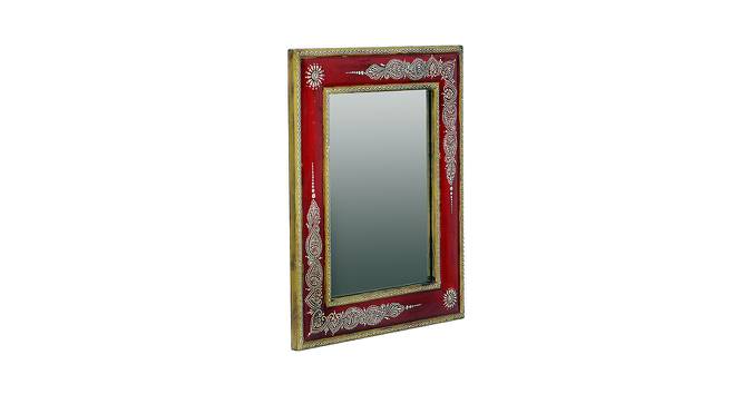 Sutton Wall Mirror (Red, Simple Configuration) by Urban Ladder - Front View Design 1 - 399965