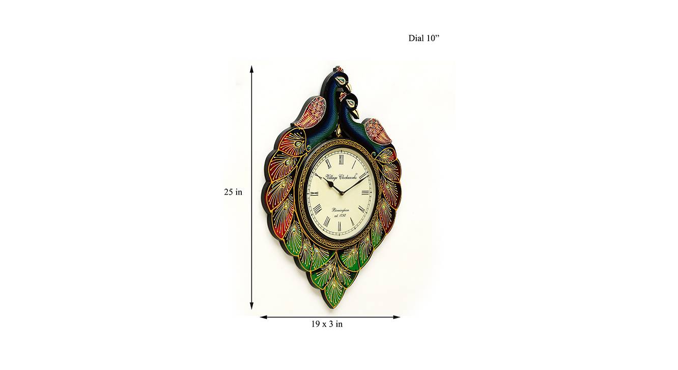 Jade wall clock multicolour 6
