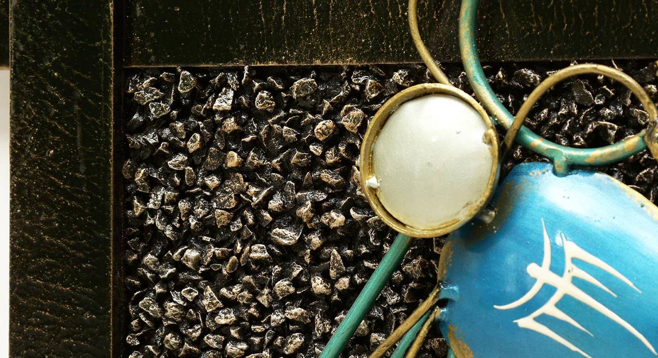 Blue Wood Wall Clock Urban Ladder