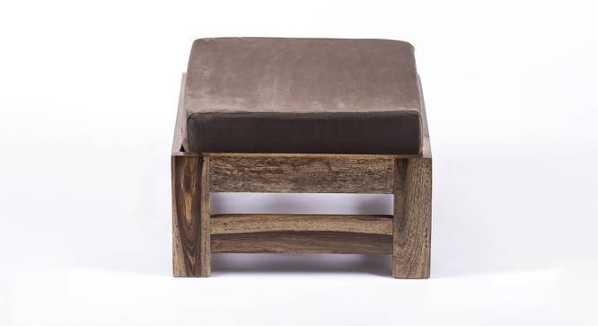 Amber Ottoman (Grey Velvet) by Urban Ladder - Front View Design 1 - 400650