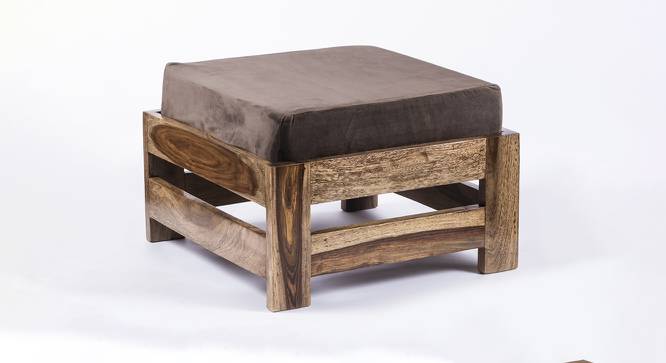 Amber Ottoman (Grey Velvet) by Urban Ladder - Cross View Design 1 - 400660