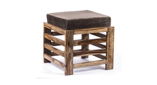 Houston Ottoman (Grey Velvet) by Urban Ladder - Cross View Design 1 - 400725