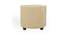 Iris Ottoman (Ivory Sparkle Velvet) by Urban Ladder - Front View Design 1 - 400785