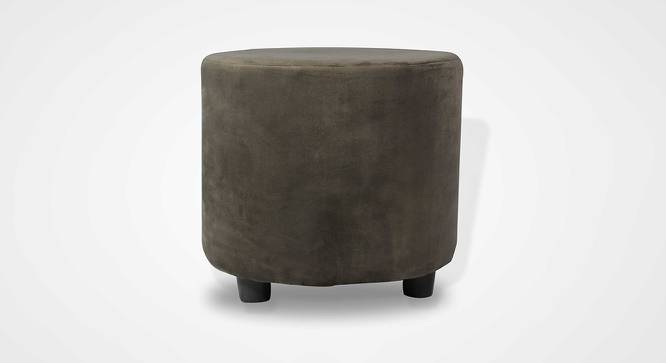 Iris Ottoman (Grey Velvet) by Urban Ladder - Front View Design 1 - 400786