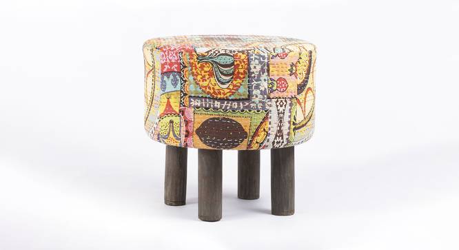 Morgan Ottoman (Multicolour Patch Kantha) by Urban Ladder - Front View Design 1 - 400866